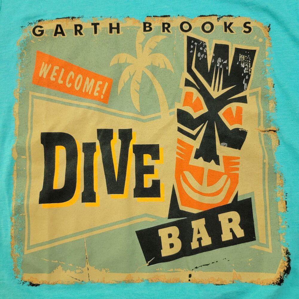 Garth Brooks Dive Bar Graphic SS Tee Teal